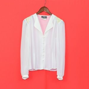 Vintage First Glance Sequin Blouse